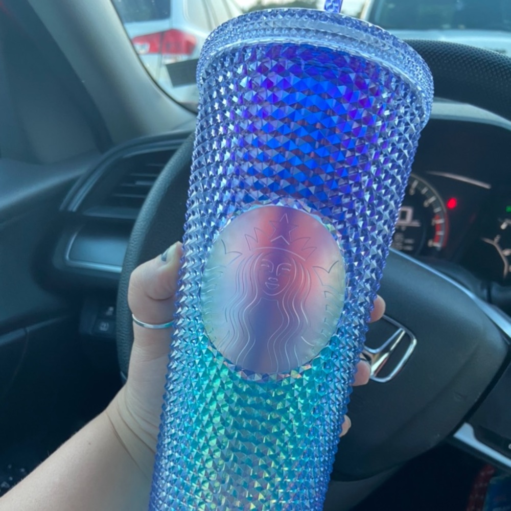Starbucks mermaid ombré purple/blue stud tumbler